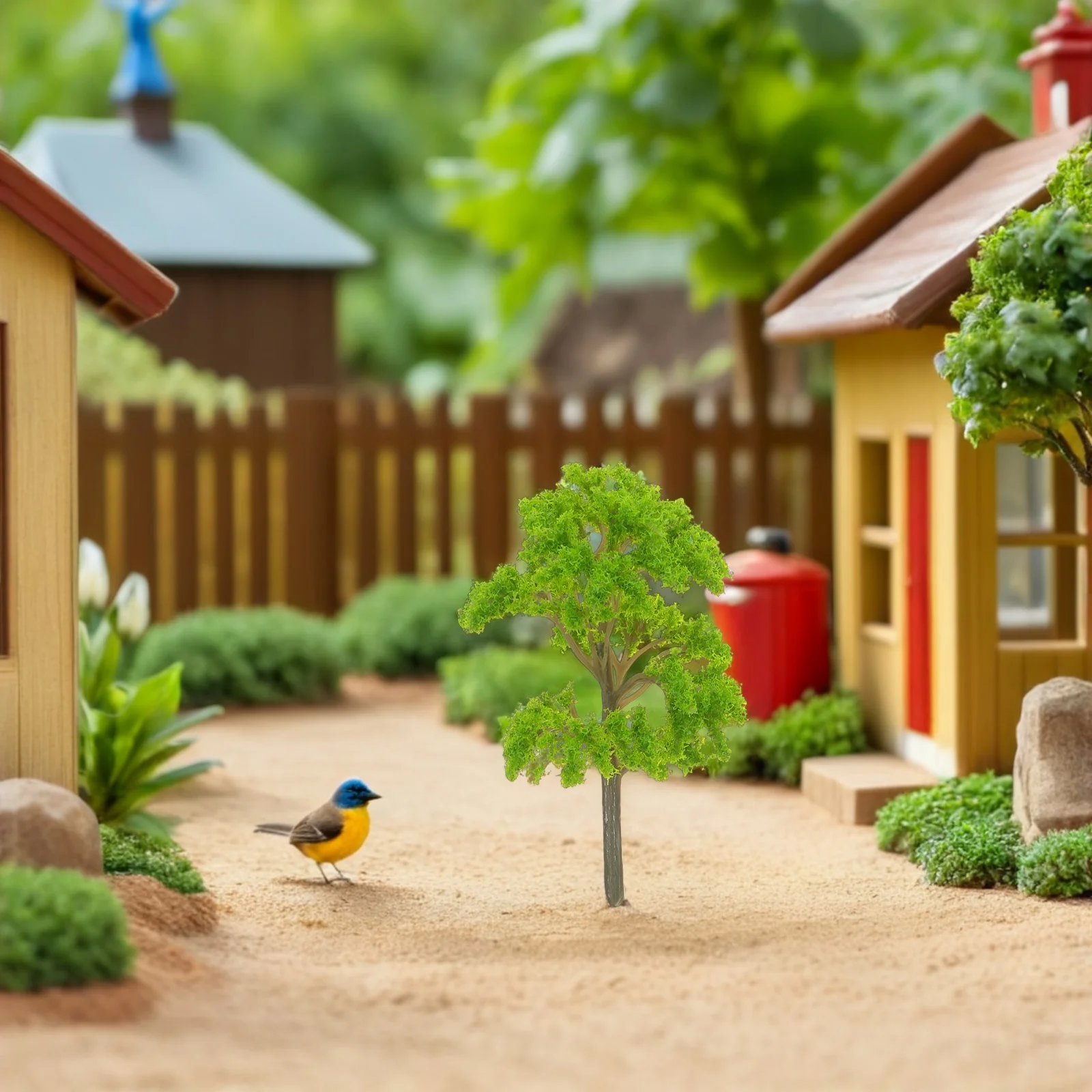 

20 Pcs Construction Sand Table Materials Mini Model Tree Plastic Micro Landscape