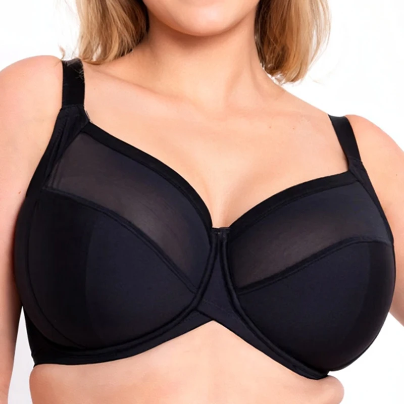 Womens Plus Size Minimizer Bra Full Coverage Non Padded Underwire Female Breathable Plus Size Lingerie 34 36 38 40 42 DD E F G H