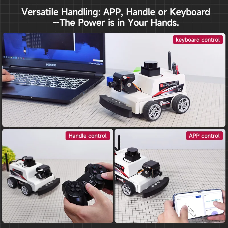 Imagem -04 - Raspberry pi Ros2 Robô Carro Kit com Suporte Tof Lidar ai Reconhecimento Visual Slam Mapeamento Navegação Conjunto de Educação Eletrônica