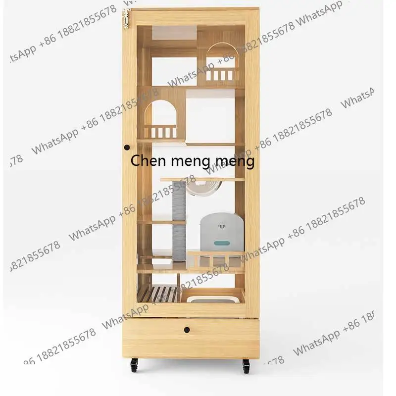 

Вилла кошачье гнездо не занимает встроенным бытовым шкафом для дома, небольшой квартиры, клетка из цельного дерева, производитель