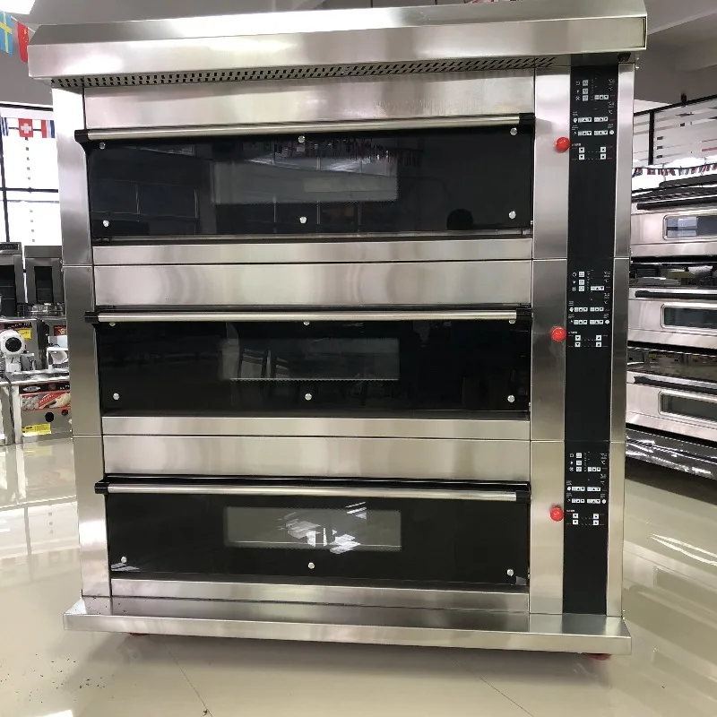 Commercial Deck Oven Bakery Deck Oven Stone Hearth Gas Fired Multi-deck Baking Machine for Bread Artisan Bakery Custom