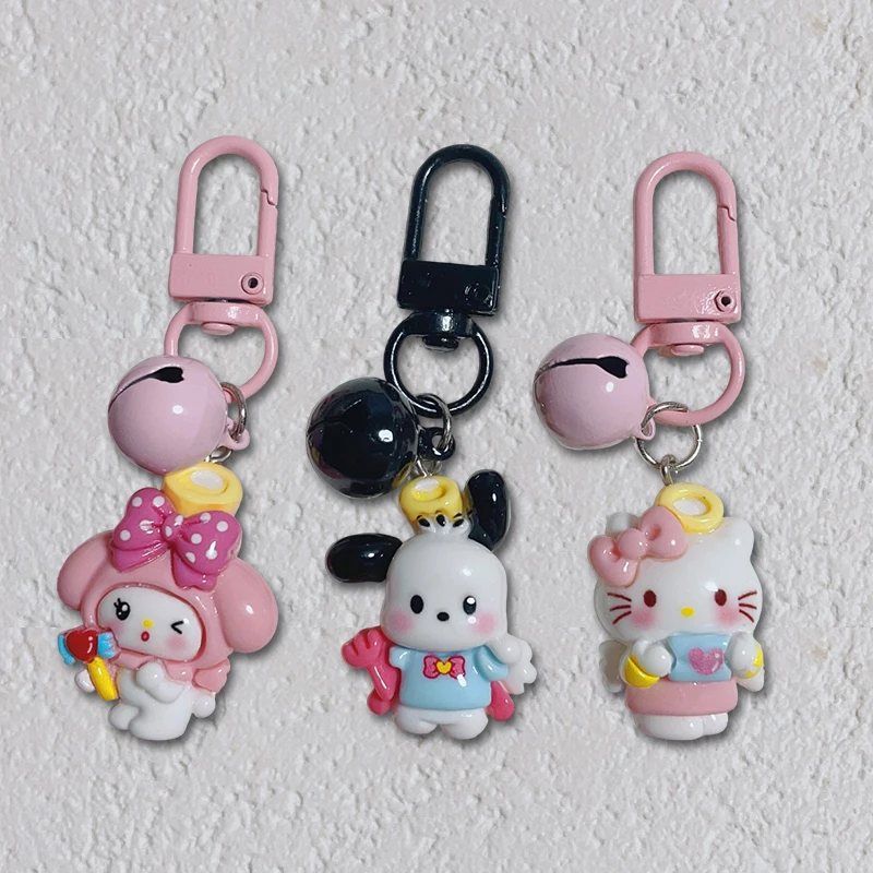 Cartoon Kuromi Melody Pochacco Cinnamoroll Kt Pendant Cute Anime Keychain Bag Hanging Decoration Accessories Gifts