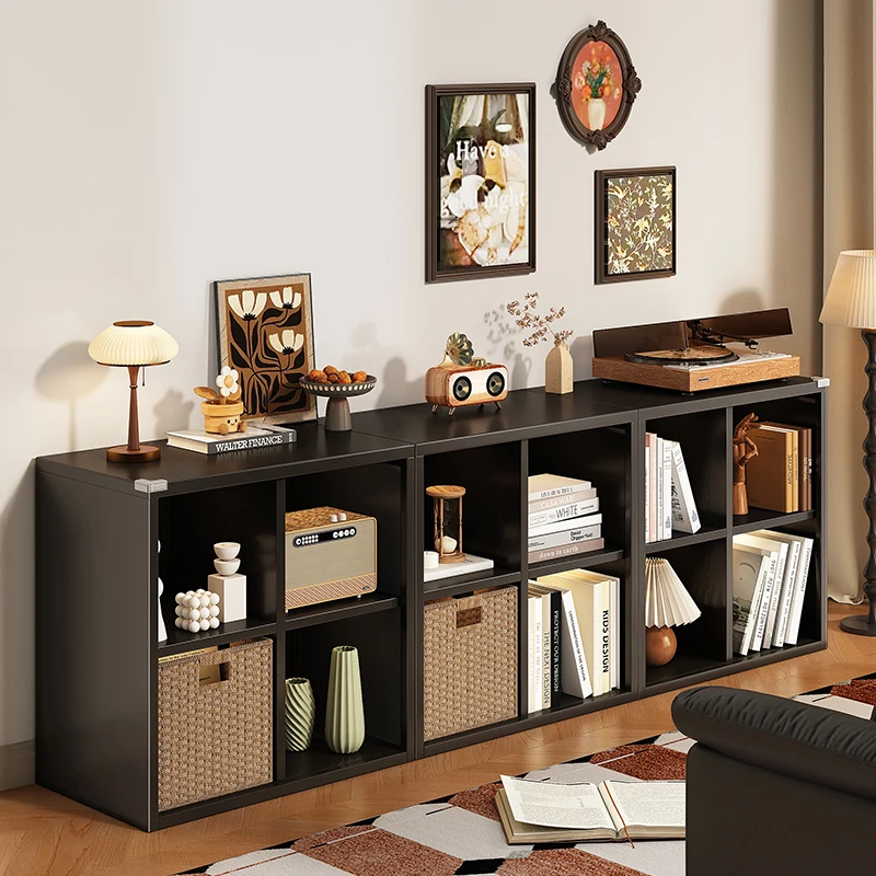 

Steel Floor Bookshelf Free Combination Grid Cabinet Book Kindergarten Grid Cabinet Low Display Bookcase Shelf for Living Room