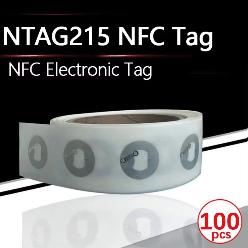 100 Stück NTAG215 NFC-Tags NFC213/215/216 Runde Nass-Inlays Hochfrequenz-Klebeetiketten zur Fälschungssicherung – Detail 4