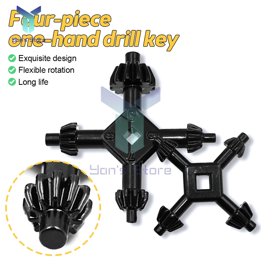 4 in 1Wrench Drills Chuck Key 4 Way Drill Press Chuck Chucks Universal Combination Hand Tool Accessories