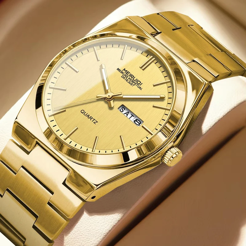 

Мужские желтые кварцевые часы в спортивном стиле с двойным дисплеем и шкалой, элегантные, для свиданий