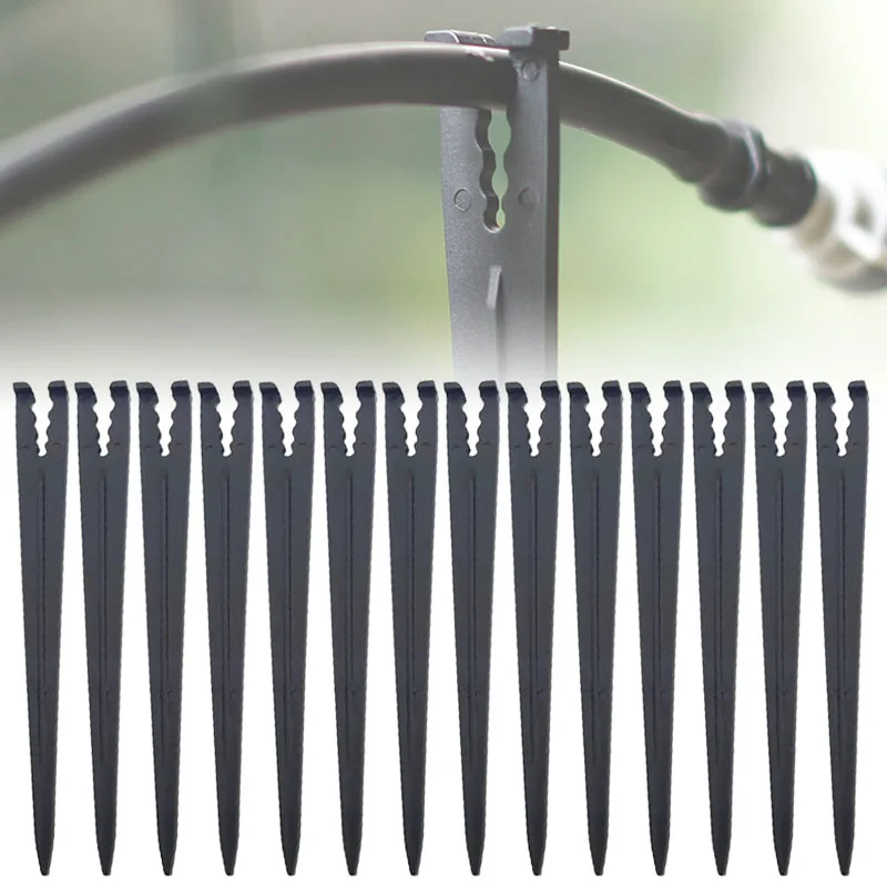 50Pcs Plastic Y-shape Fixed Stems Holder Bracket For 4/7 or 3/5mm Tubing Watering Pipe Hose Garden Micro Drip Irrigation Tools