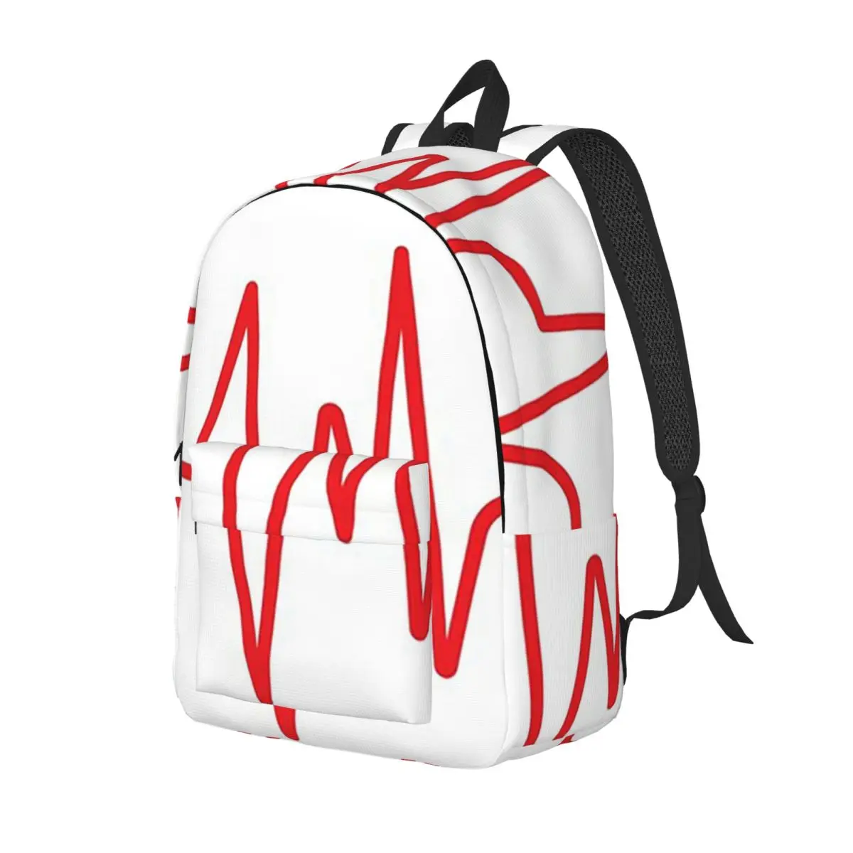 

Heart Rhythm Student Backpack School Bag Hiking Travel Daypack for Boys Girls Fashion Bookbag Shoulder Bags