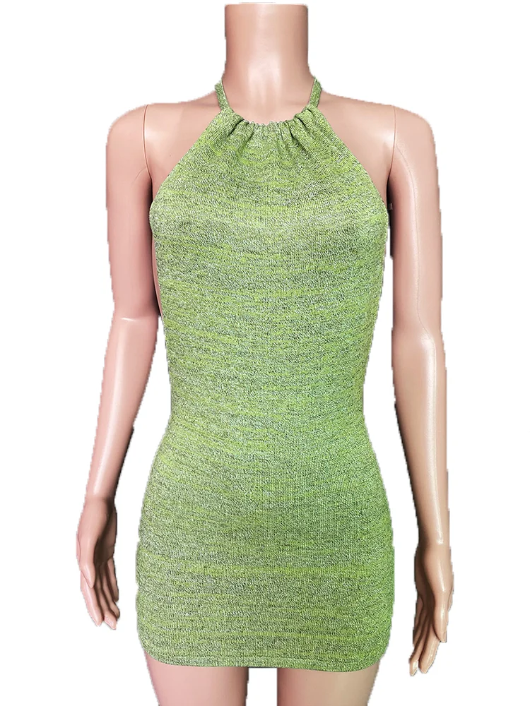 

Spicy Girl's Halter Sexy Backless Sleeveless Mini Dresses Eco-Friendly Packing