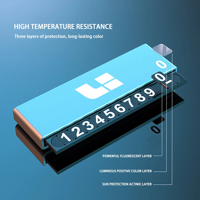 Car Metal Luminous Temporary Parking Mobile Phone Number Plate For Ideal Li ONE Auto L9 L8 Lixiang L7 Accessories 2024 2023 Logo