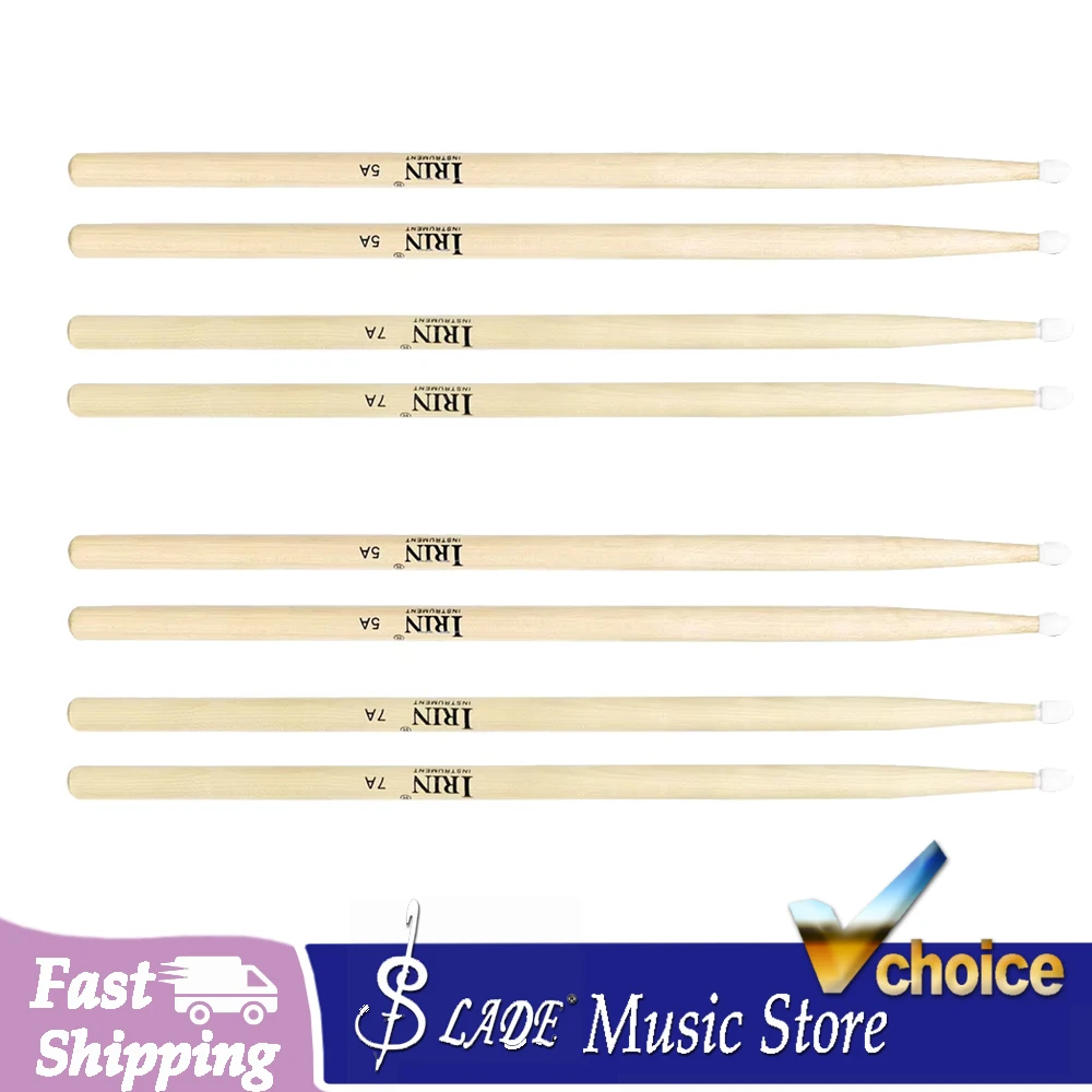 1Pair Maple Drumsticks Professional 5A/7A Wooden Percussion Instrument Durable General Accessories Tools for Many Occasions Part
