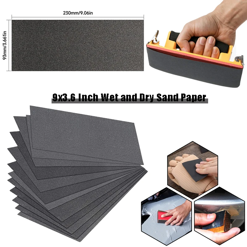 10/20/50 Pcs/Set Sandpaper Wet/Dry Sand Paper Polishing 60-5000 Grit Sanding Paper Abrasive Tools Car Metal Plastic Polishing