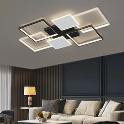 Lampada da soffitto moderna e minimalista LED Lampadario dimmerabile a 3 colori Soggiorno Camera da letto interna Plafoniere decorative di design per la casa