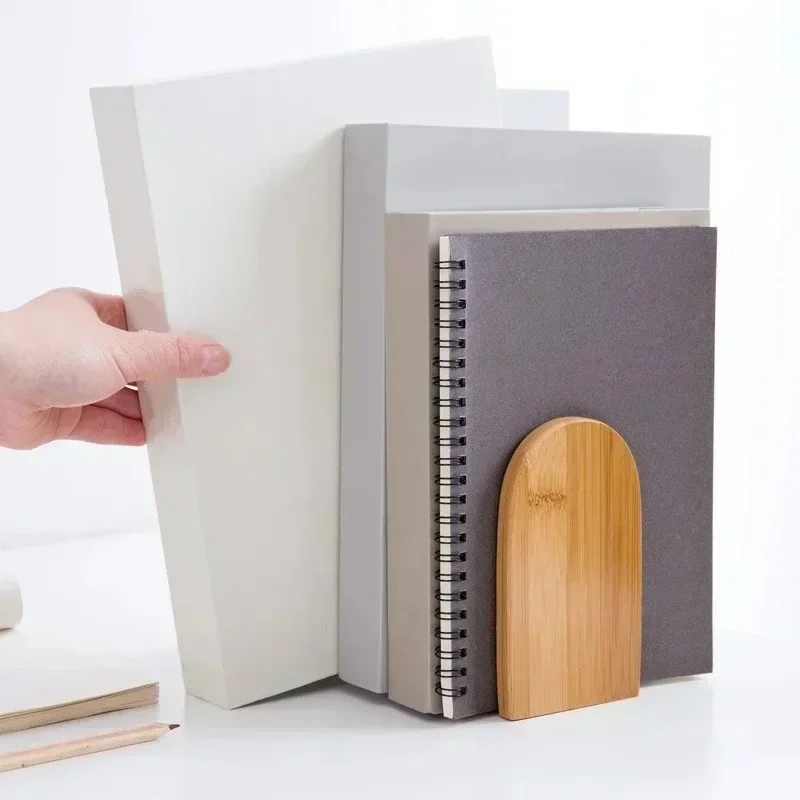 رف نهاية الكتاب الحديدي الخشبي المريح، حامل الكتب المكتبي، لوازم ملحقات القرطاسية، نهايات الدفتين للمجلة بأسلوب بسيط