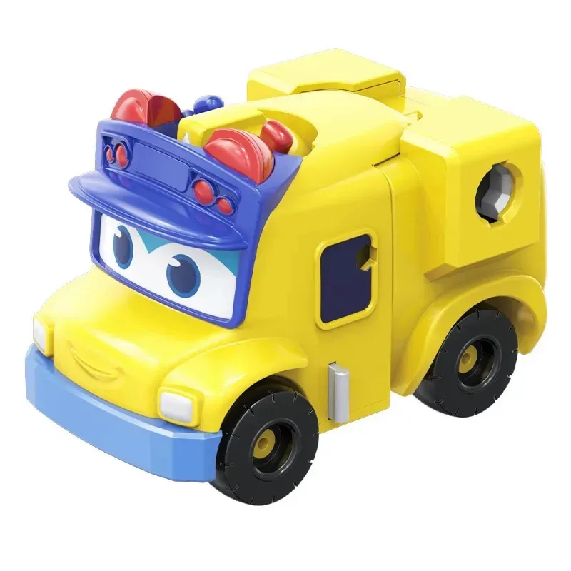6 IN 1 ABS Bus Transformatie Auto Actiefiguren Robot Speelgoed Ambulance/Politie/Vuurman Glijbaan voor Kinderen gift