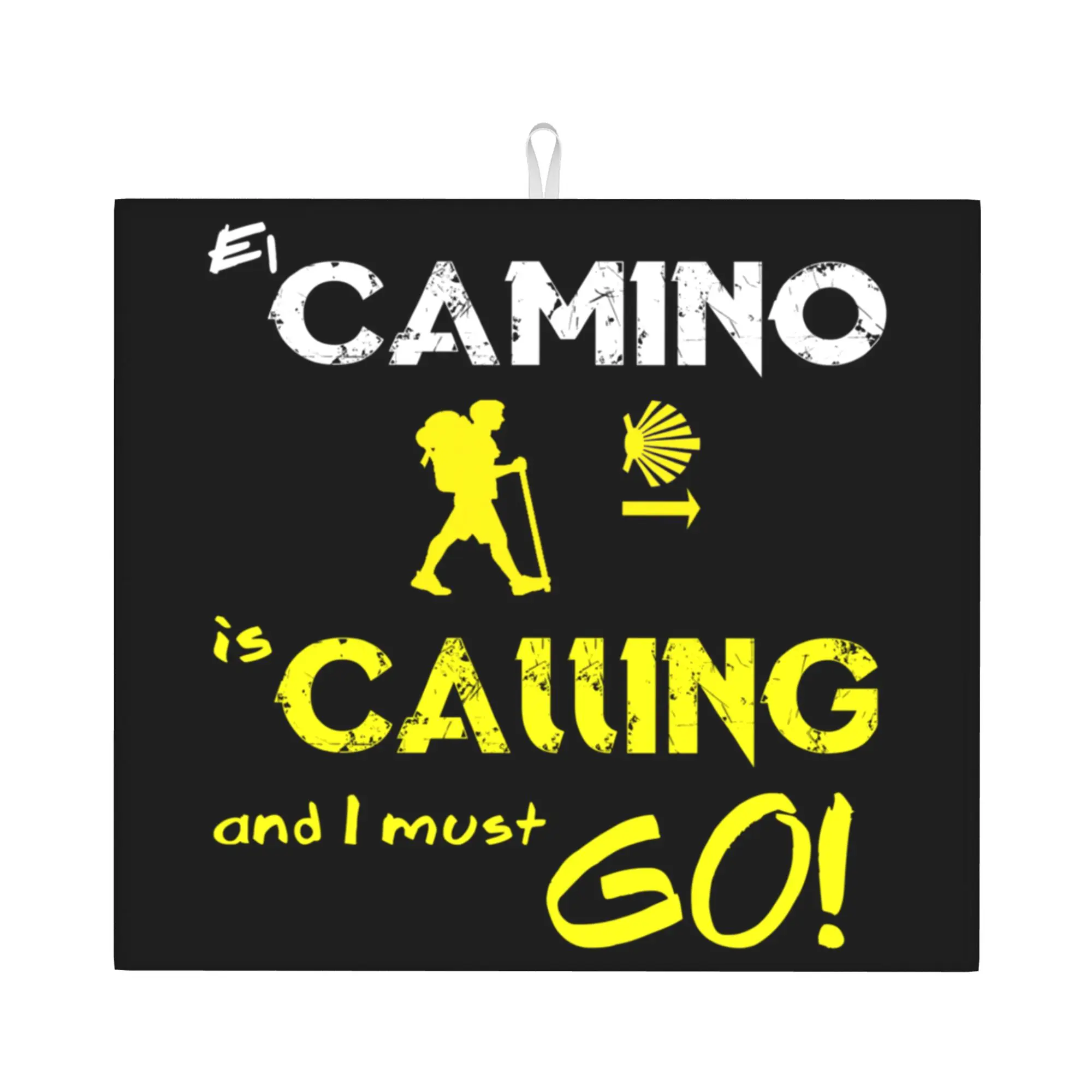 Buen Camino De Santiago Non Slip Kitchen Counter Protector Mat Barware Tableware Reusable  Compostela Peregrino Mat For Kitchen