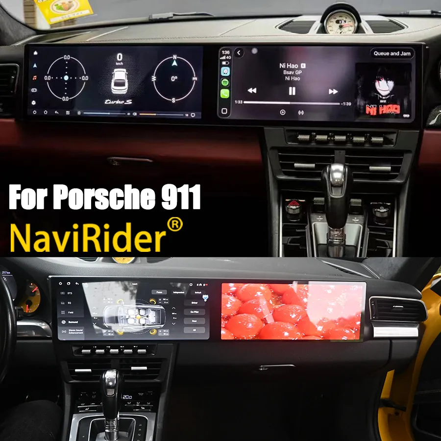

S LHD RHD For Porsche 911 991 2012-2019 Car Radio Android 2din multimedia Video Player 256GB 4G wireless Dual Screen BT Carplay