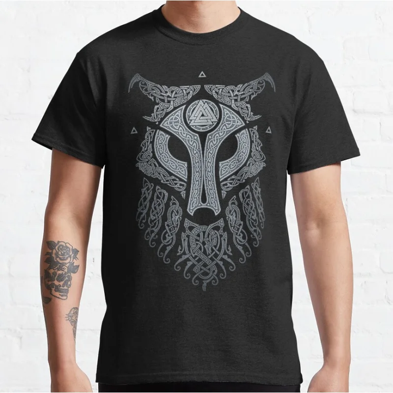 

ULFHEDNAR Nordic warrior wolf trac Celtic Knots Valhalla Viking style Norse Mythology God Graphic T Shirts large size S-6XL