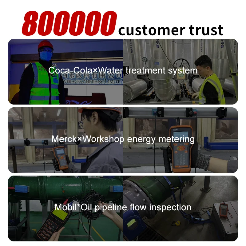 RS485 DN100 2 "الأنبوب الرقمي الذكي مقياس تدفق المياه المحمولة المشبك على مقياس التدفق بالموجات فوق الصوتية المحمولة لزيت النخيل العسل للمياه #5