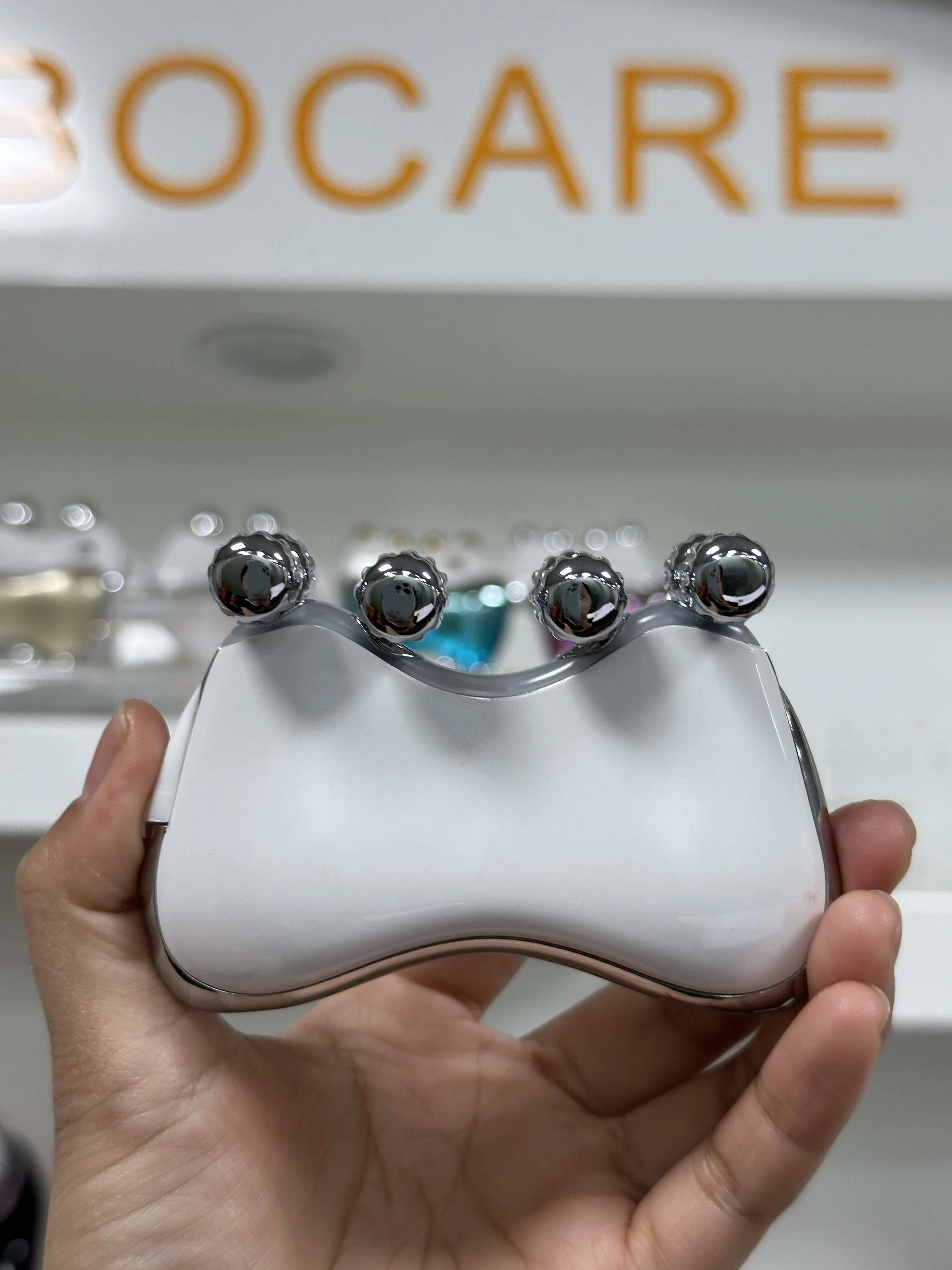 مدلك أسطوانة الوجه المعدنية الكهربائية 5 ألوان اهتزاز تسخين أسطوانة جواشا منتجات العناية الشخصية بالجمال شحن سريع #4