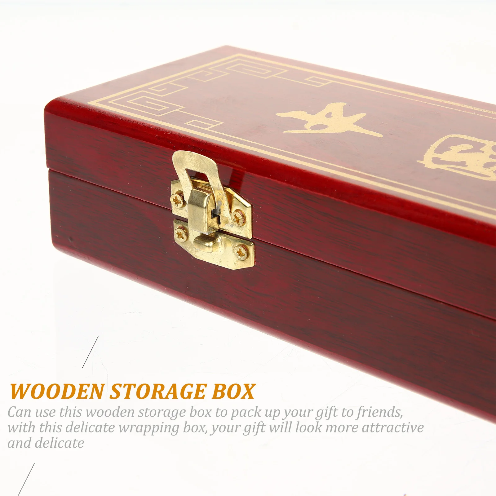 

Premium Wooden Folding Fan Storage Box Chinese Style Decorative Tassel Fan Organizer Portable Holder for Gifts Jewelry