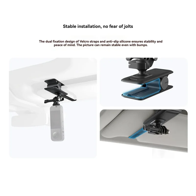 B34B-Action Camera Swivel Clamp For Insta 360 X5 X4 X3 RS Ace Pro 2 GO 3S Camera Accessories Universal Clamp