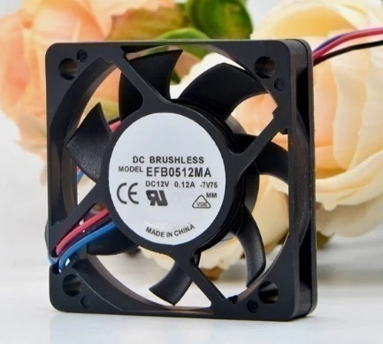 

Brand new EFB0512MA DC12V 0.12A 50 * 50 * 10mm 3 wire cooling fan Fast delivery