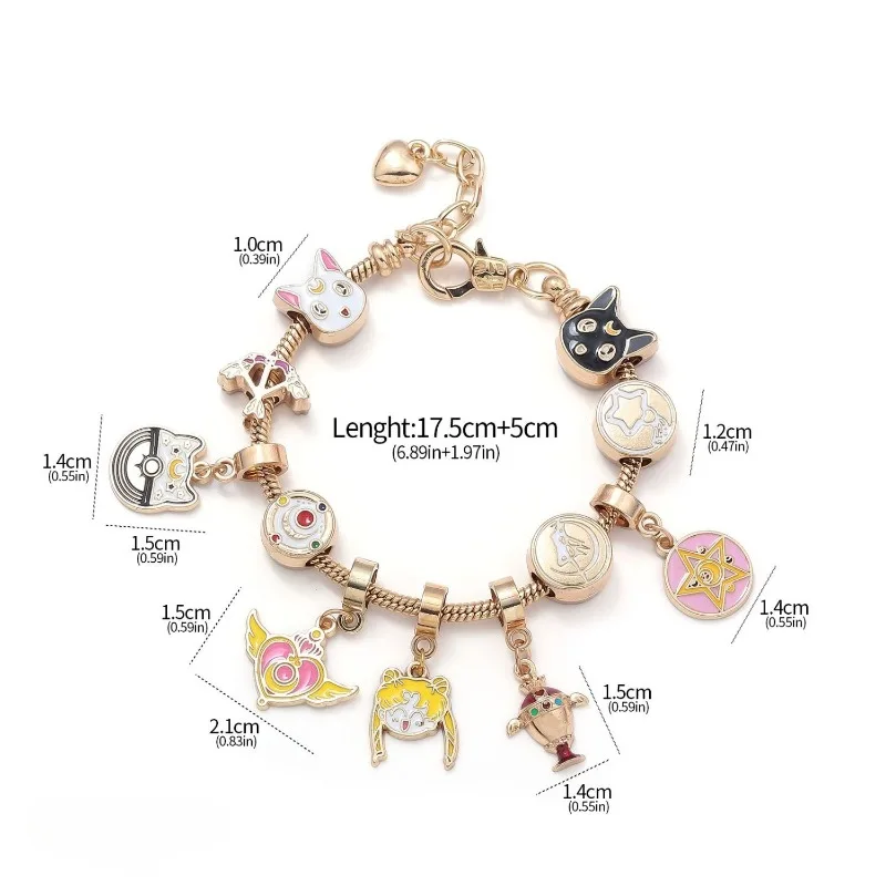New Sailor Moon peripheral sweet girl bracelet SailorMoon Moon Hare Luna cos clothing DIY bracelet cute high-looking holidaygift view 6