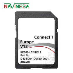 8GB for Nissan Note 2006-2013 Car Connect 1 V12 Europe Map Version Navigation SD Card GPS Card