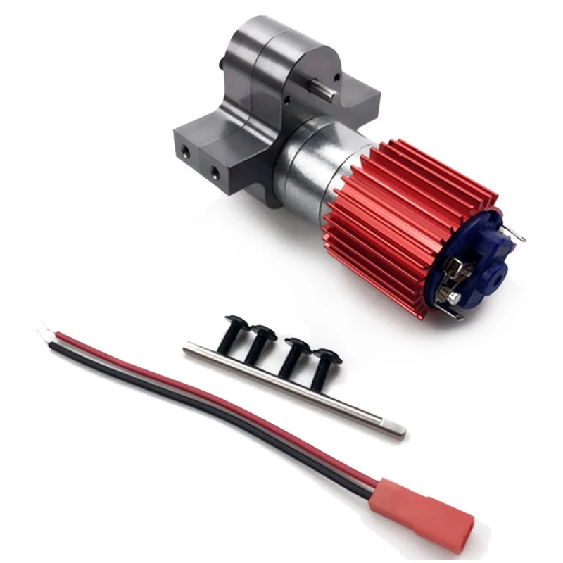 B05C-2 قطعة عمود القيادة المعدني لـ WPL Henglong 1/16 و 1Set 370 نحى المحرك + سبيكة مجموعة صناديق التروس بالوعة الحرارة مع التروس الفولاذية