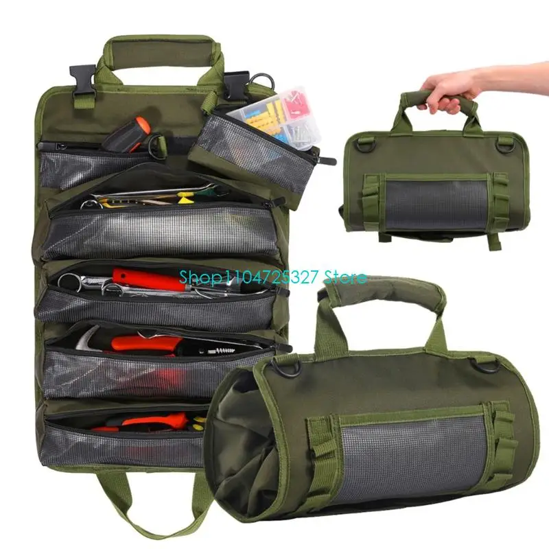 D8KF Portable Tool Storage Bag Organisatoren Rollen constructie Nylon Fabric Case