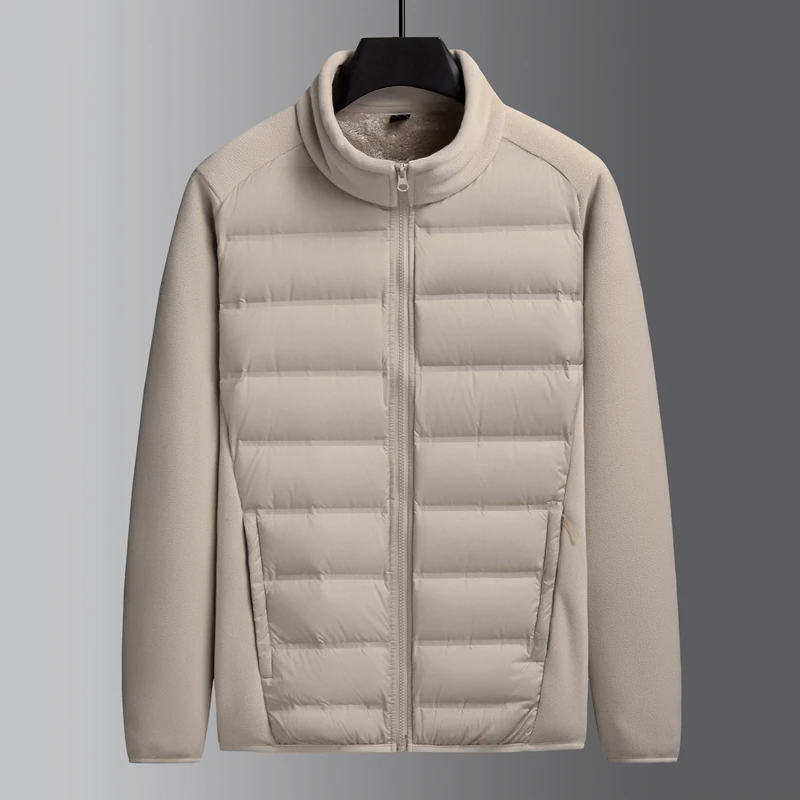 

Мужской легкий пуховик. Новая осенне-зимняя коллекция. Мужской теплый уличный пуховик с воротником-стойкой.