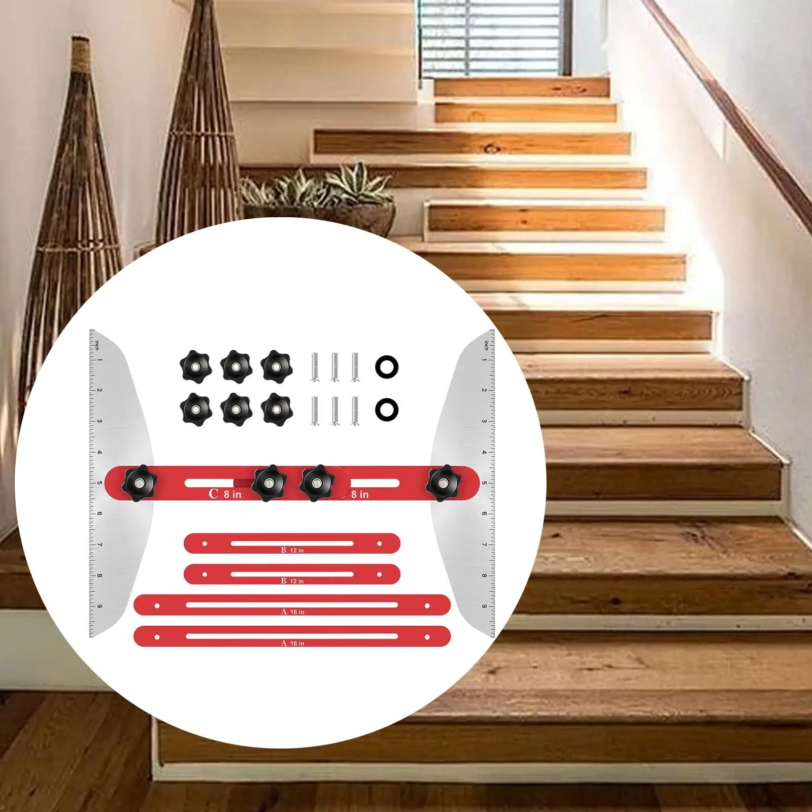 Stair Tread Template Tool Shelf Layout Tool for Wall Partitions Shelf Stairs