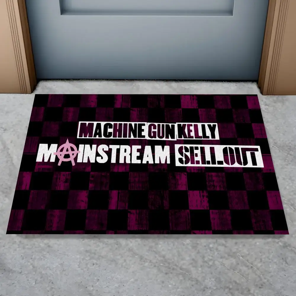 Floor Mat Diatomite Bath Mat, Quick-Drying Non-Slip Absorbent Mat, Washable Home Floor Ma M-Machine Gun KellyS
