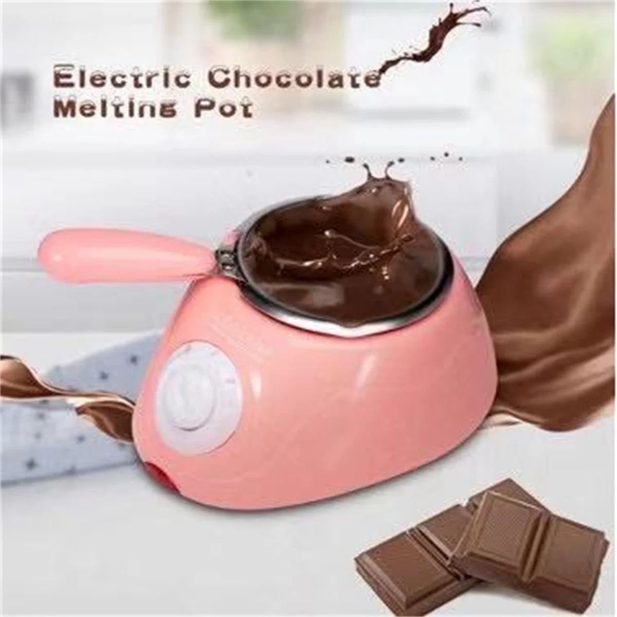 Electric Melting Chocolate Pot Gift Set Chocolate Melting with DIY Mold and Accessories for Candy Milk Cheese EU Plug