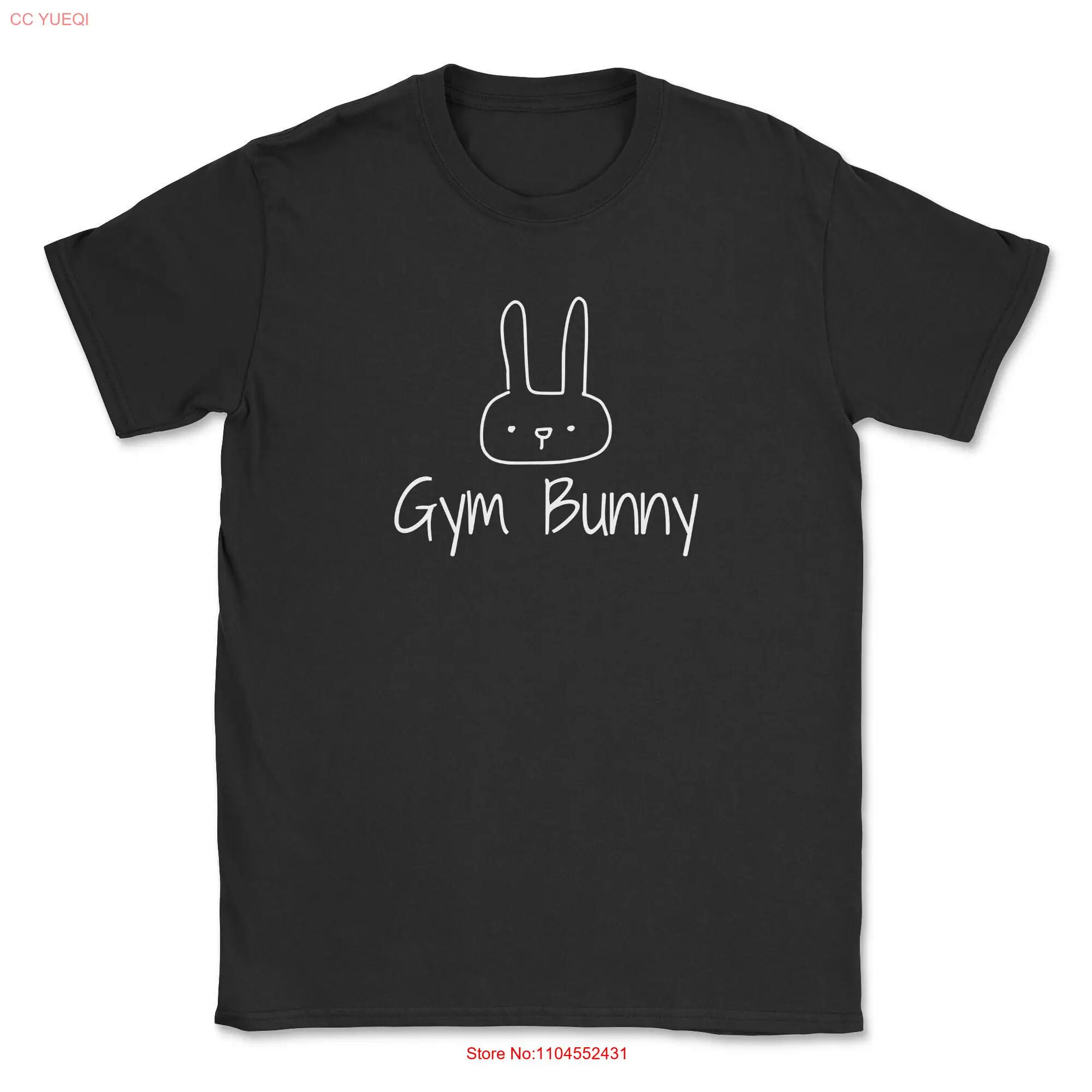 

Funny T Shirt Womens Gym Bunny Yoga Clothes For Mom UK Girls Top Ladies Birthday Christmas Present long or short sleeves