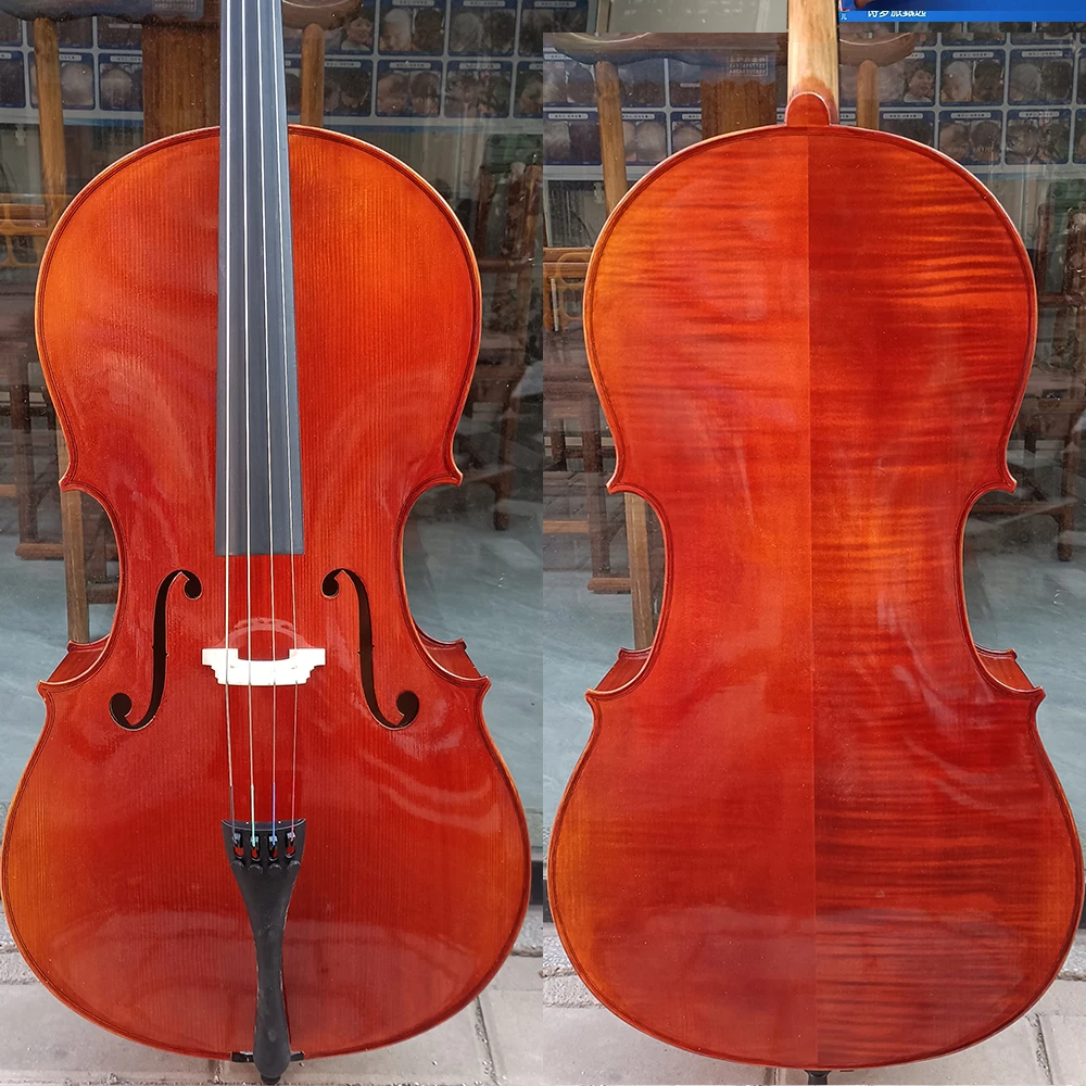 high-grade Full hand-made Cello 7/8 size Europe spruce cello Professional musical instruments with accessories Bag, bow
