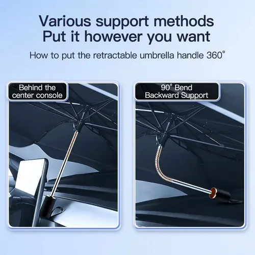 Imagen 2 del producto Parasol para Tesla Model Y/3/S/X, parasol delantero para coche, cubierta UV para coche, parasol 2016-2025, modelo 3, accesorios, visera