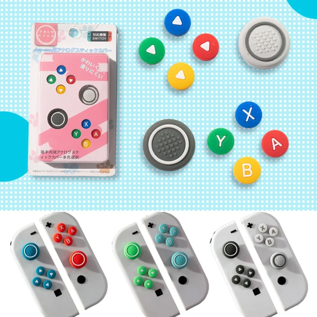 Nowy silikonowy miękki uchwyt na kciuk ABXY do przełącznika Oled NS Joy-con Thumb Stick Grip Cap Cover