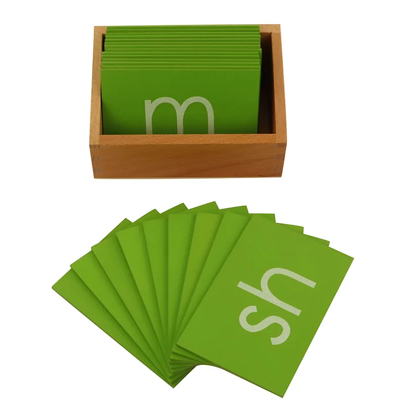 Montessori Baby Toys Wooden Learning Educational Language Brain Games Initials 23 Sandboards with Beech Boxes Toys for Children