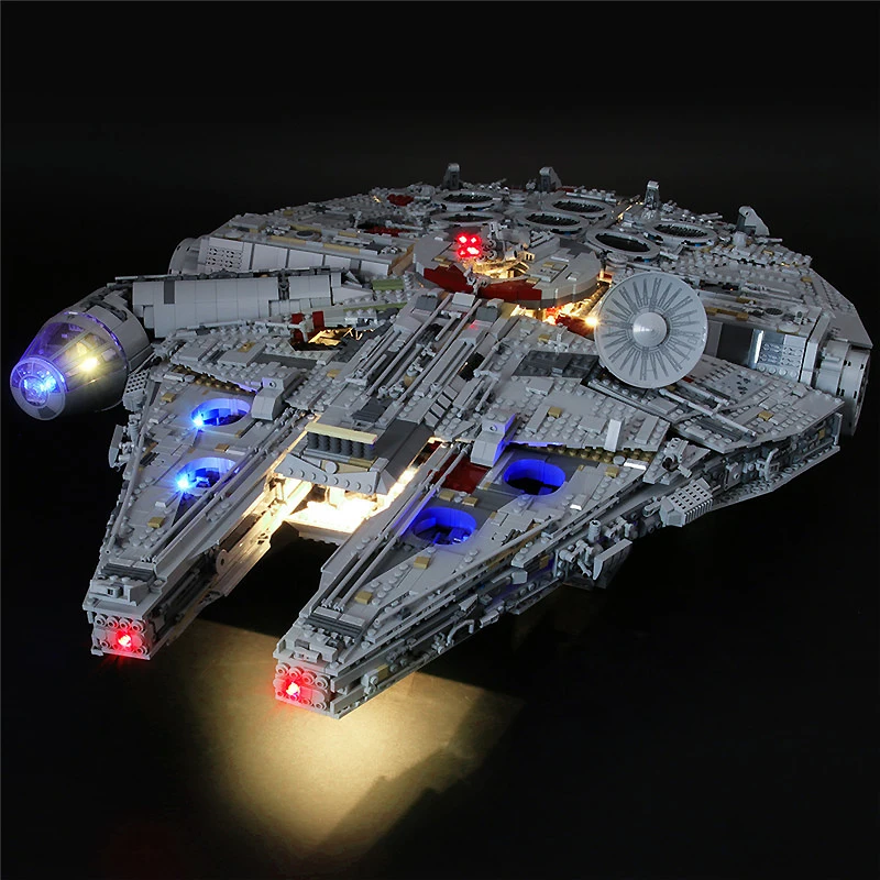 Kit luce LED fai da te per LEGO 75192 Millennium Falcon (solo luce a LED, senza modello di blocchi)