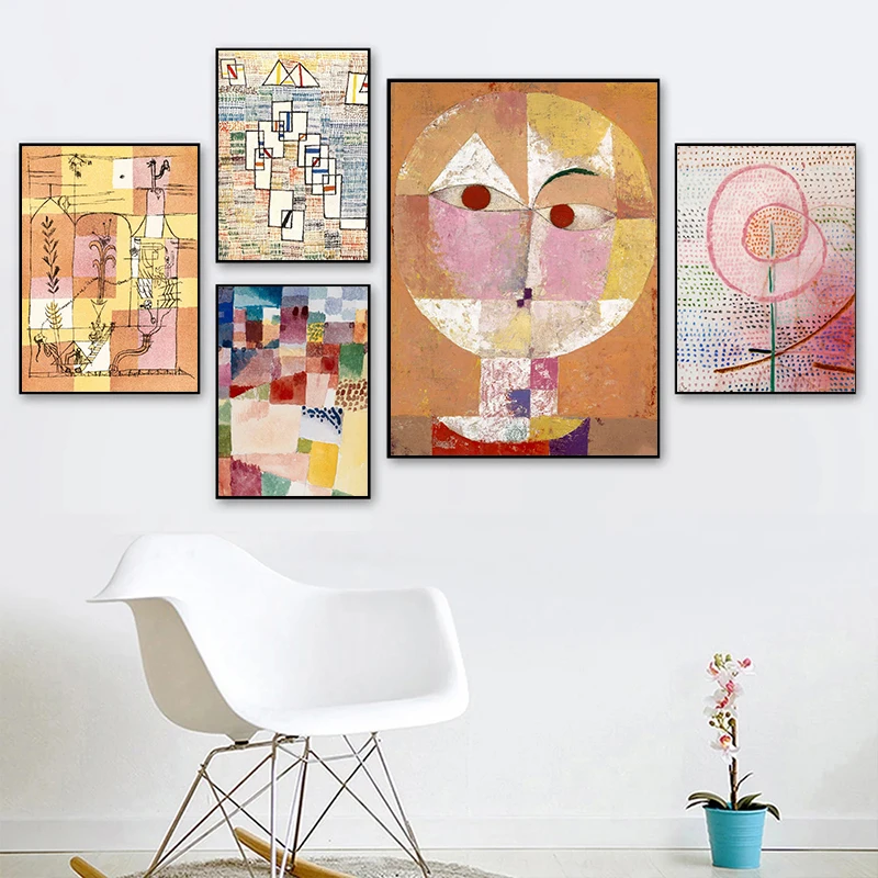 Paul Klee Art Exhibition Colorful Abstract Posters and Prints Wall Pictures Nordic Canvas Painting for Living Room Home Decor