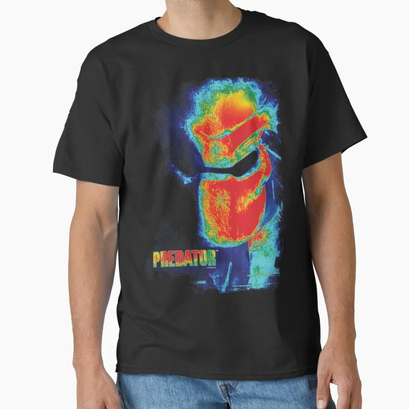 

Thermal Vision 80s Retro Horror movie Predator The Jungle Hunter Alien Warrior Gift T shirt large size Tops S-6XL