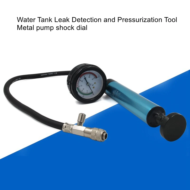 Car Tank Leak Detector Pressure Gauge Pump Inspection Gauge Tank Pressurization Cooling System Tester Tool