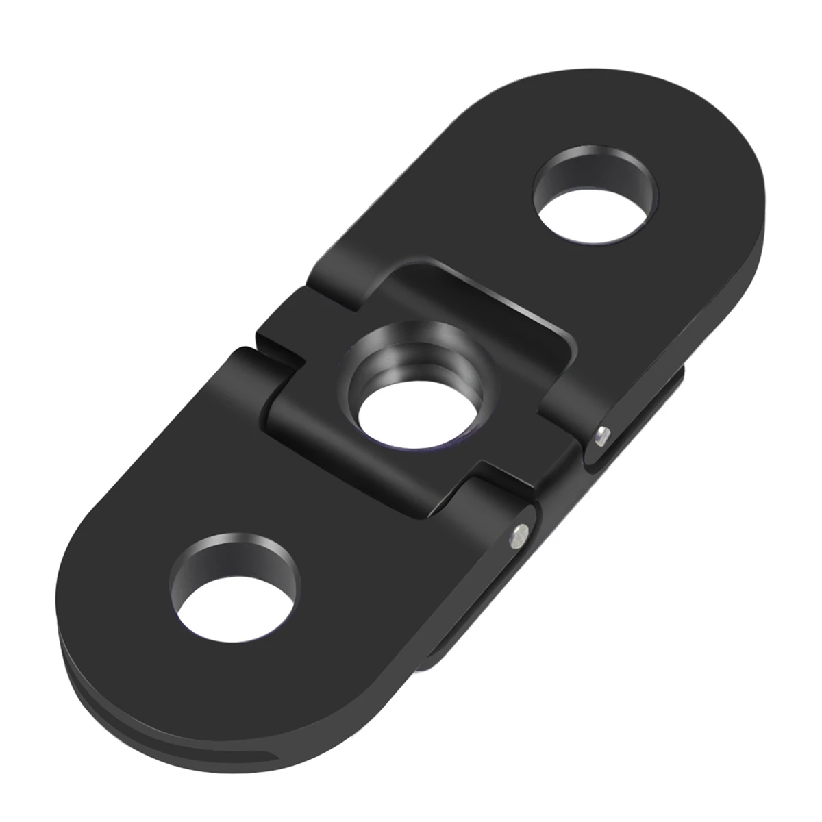 Adaptador de montaje de trípode de dedo de Metal, Base plegable de doble puerto con orificio de rosca 1/4 para GoPro 10/9/8/Max, accesorios de Cámaras Deportivas