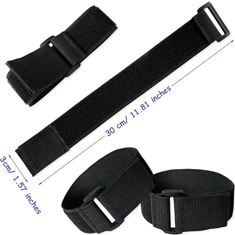 2/5 Stück Anpassbare Elastische Bänder mit Umkehrverschluss, Nylon-Klettverschluss, Kabelbinder, Befestigungsband, Sportband – Detail 2