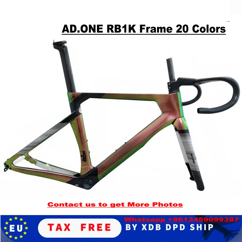 Chameleon RB1K AD.ONE Carbon Road Bike Frame Disc Brakes Cycling Race Frameset Bicycle Disk Bicicletta With Handlebar