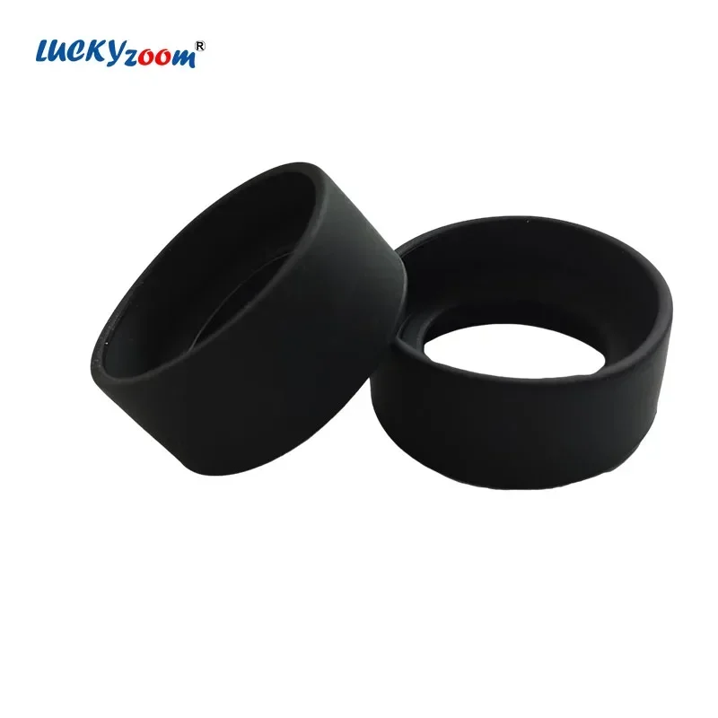 Standard Black Stereo Microscope Eyepiece Guards Foldable Eyepiece Cover Rubber Eyeshields For Binocular Trinocular Microscopio