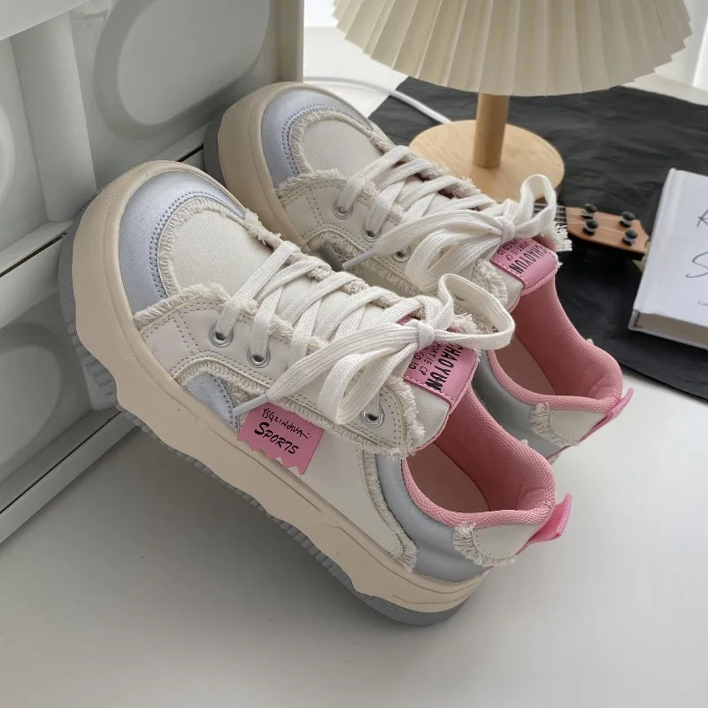 New Dad Shoes for Women, All Season Height Increasing Casual Breathable Thick Sole Color Blocked Travel Versatile Shoes