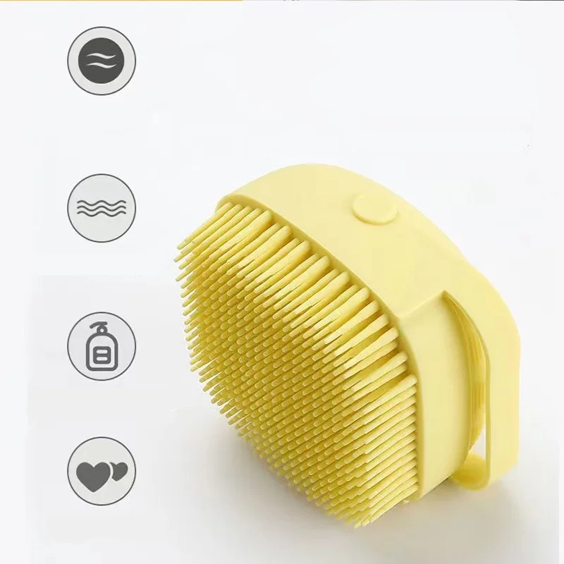 1pcs Soft Safety Bathroom Puppy Dog Cat Bath Massage Brush Soft Safety Silicone Pet Accessories Dog Cat Tools